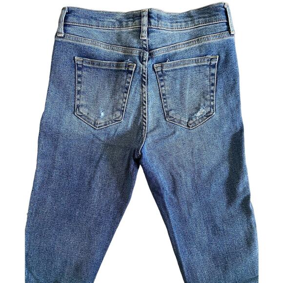 FREE PEOPLE About a Girl Distressed High Rise Ankle Skinny Denim Jeans Size 26 - Picture 8 of 11